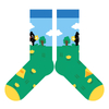 Playful Kitten Print Cotton Socks | Colorful Novelty Crew Socks for Women & Girls