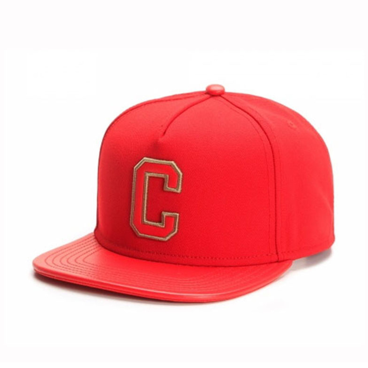 Customizable Logo Embroidered Cotton Flat Brim Snapback Cap 