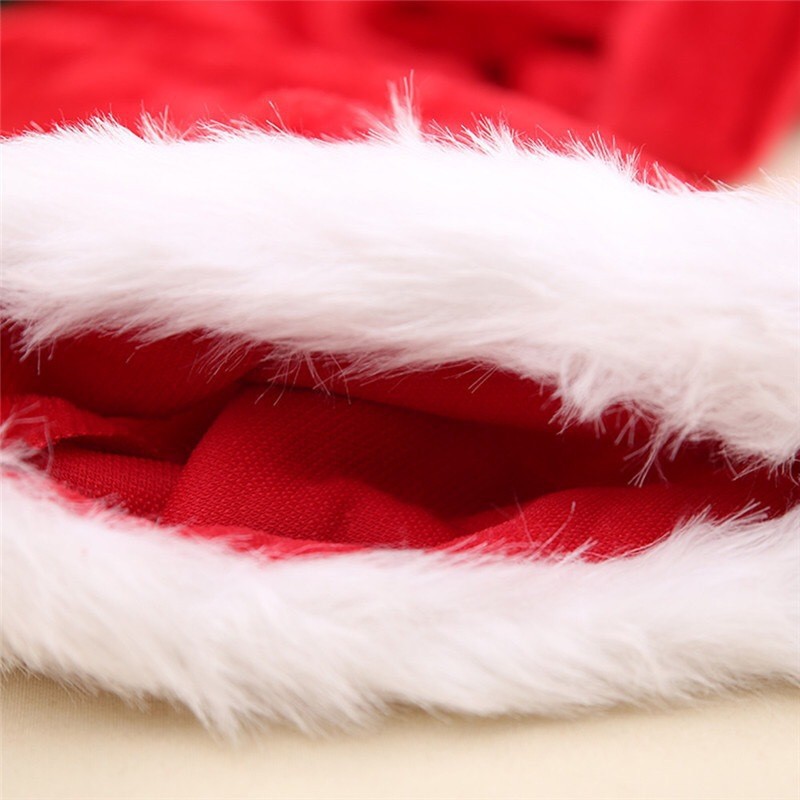 Wholesale Custom Long Tail Santa Hat Plush Red Poolyester Christmas Hat for Holiday Events