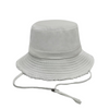 Custom Logo Fringe Brim Bucket Hats Bulk Cotton Adjustable Wind Lanyard Fisherman Cap