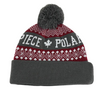 Wholesale Custom Acrylic Jacquard Logo Pom‑Pom Cuff Football Beanie Hat 