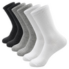 Wholesale Crew Sports Socks, Ribbed Cuff Cotton Athletic Mid‑Calf Socks 