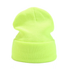 Custom Logo Knit Beanie Solid Red Cuffed Winter Warm Acrylic Skull Cap For Men Women