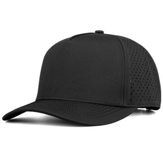 Custom Logo Laser Cut Ventilated Trucker Hat, Polyester Lightweight Quick Dry Athletic Baseball Cap 