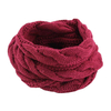 Unisex Burgundy Acrylic Cable Knit Neck Warmer