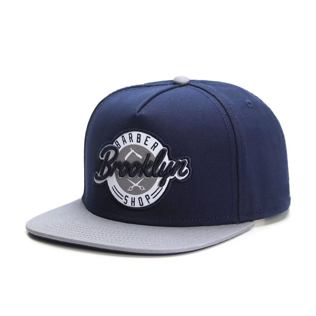 Wholesale Custom Retro Men Cotton Snapback Cap - Embroidered Flat Bill Baseball Hat