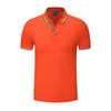 Men Classic Orange Cotton Business Polo Shirt 