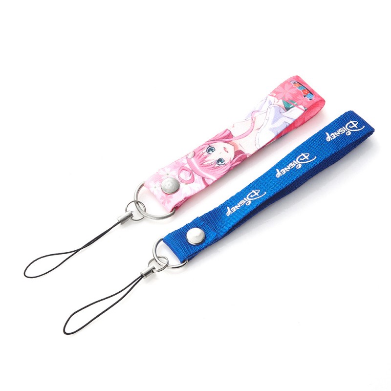 Wholesale Custom Pink Lace Print Lanyard with Gold Hook