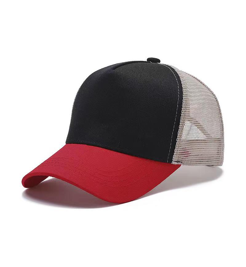 Classic Men Breathable Adjustable Snapback Trucker Hat with Color Block Design