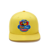Yellow Flat Brim Snapback Cap | Embroidered Patch Children Adjustable Hat