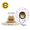 Custom Logo UPF50+ Checkered Straw Hat – Bulk Beach Lifeguard Hat