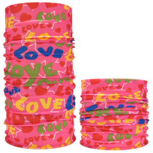 Breathable Seamless Bandana with Colorful LOVE & Heart Pattern for Men & Women