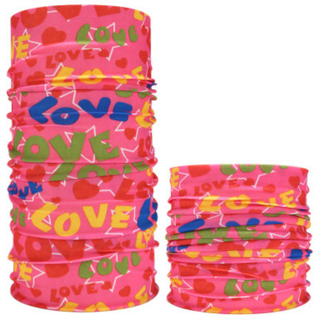 Breathable Seamless Bandana with Colorful LOVE & Heart Pattern for Men & Women