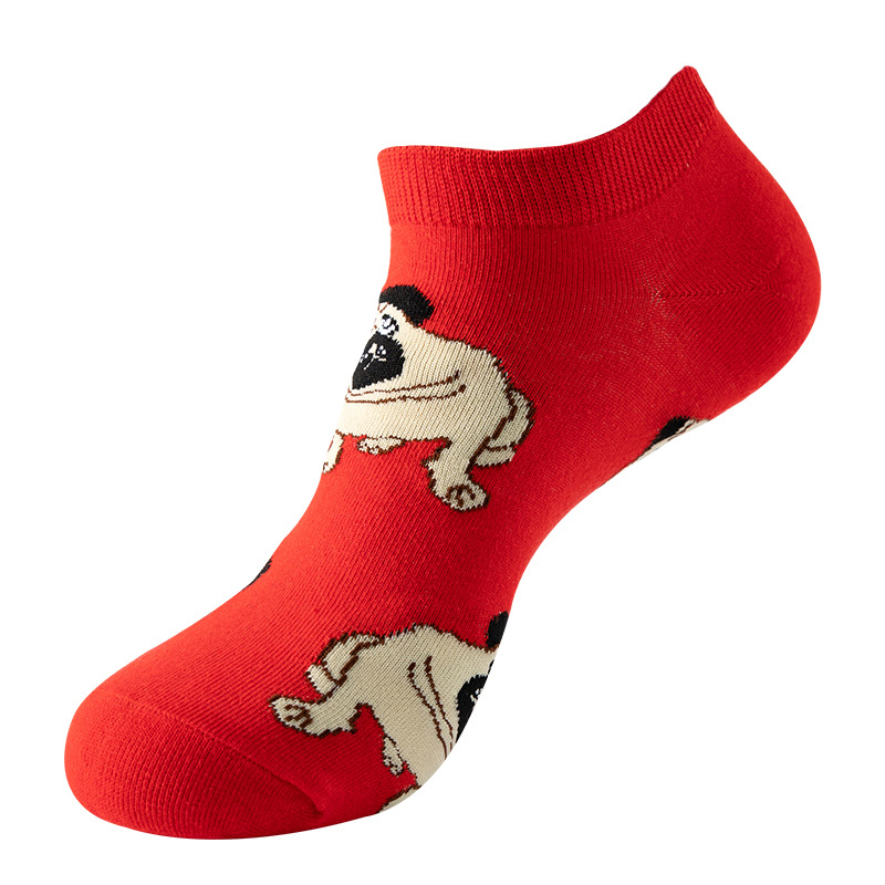 Wholesale Custom Non-Slip Cotton Jacquard Boat Ankle Socks 