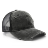Wholesale Custom Cotton Distressed Trucker Hats Vintage Washed Destroyed Mesh Back Baseball Caps