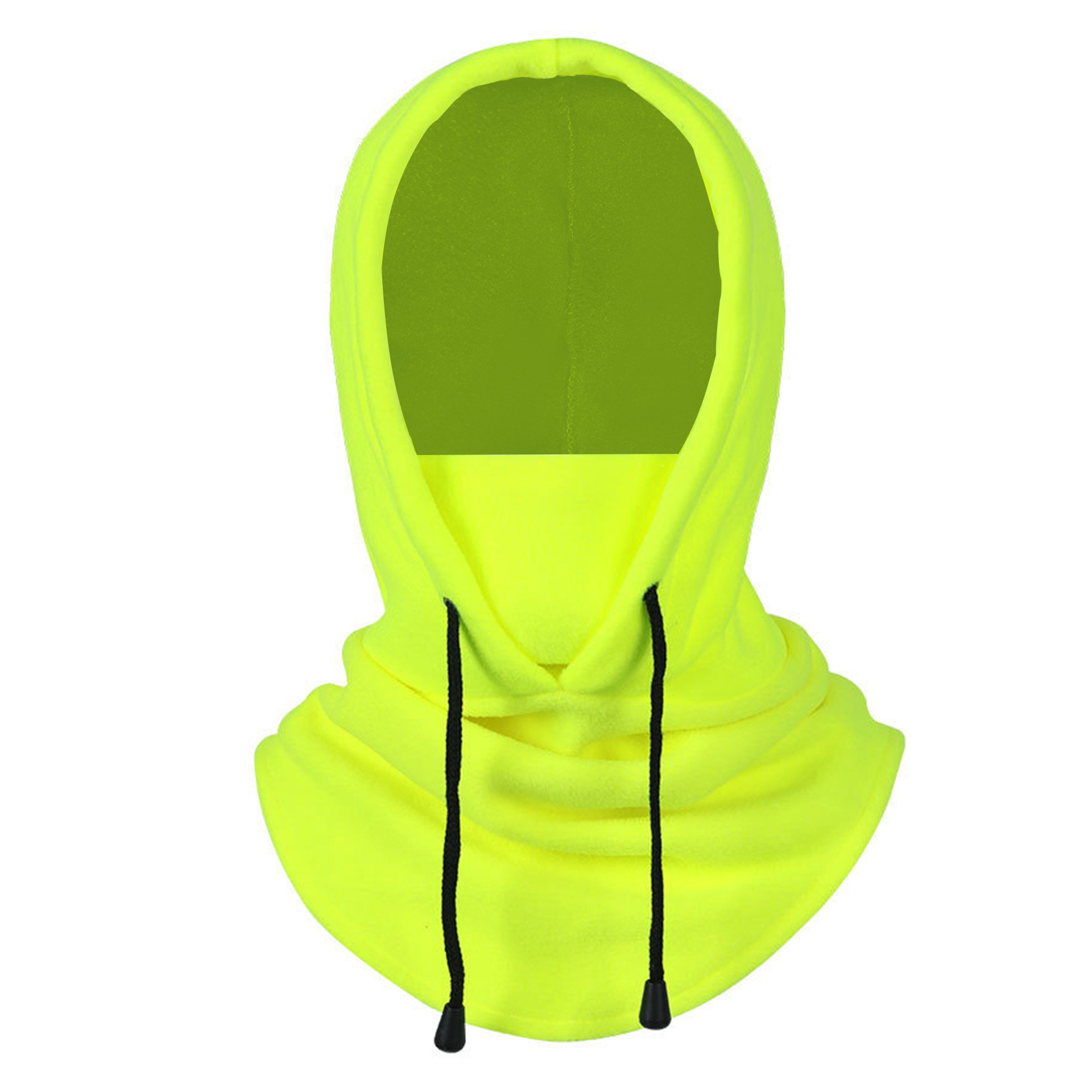 Adjustable Drawstring Fleece Hooded Balaclava – Custom Logo Winter Neck Gaiter for Skiing, Hiking & Cycling 