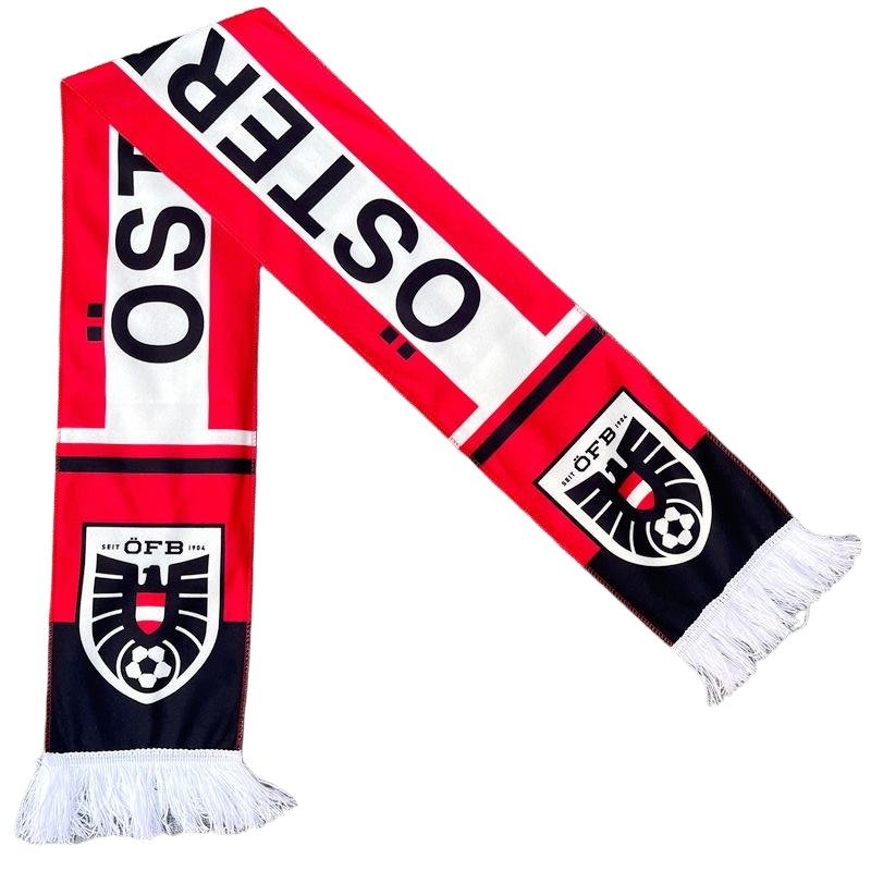 Wholesale Custom Acrylic Printed Sports Fan Scarf With Tassels