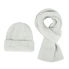 Soft Fuzzy Knit Beanie & Scarf Set – Customizable Winter Accessories for Wholesale