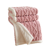 Customizable Textured Sherpa Fleece Throw Blanket | Wholesale Soft Warm Blankets for Home & Hotel