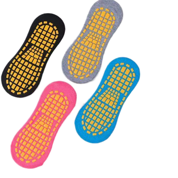 Wholesale Non-Slip Grip Socks for Trampoline Parks - Anti-Skid Cotton Socks for Adults & Kids