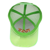 Custom Neon Green Trucker Hat with Transparent PVC Brim & Embroidered Logo – Wholesale