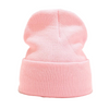 Custom Logo Knit Beanie Solid Red Cuffed Winter Warm Acrylic Skull Cap For Men Women