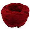 Red Acrylic Cable Knit Neck Warmer