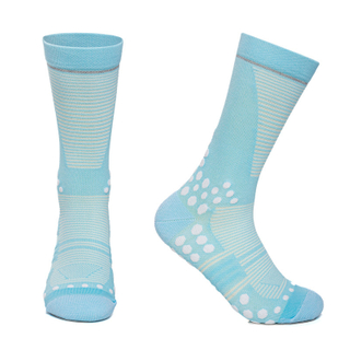 Custom Logo Anti-Slip Crew Socks | Bulk Wholesale Performance Socks with Traction Dots