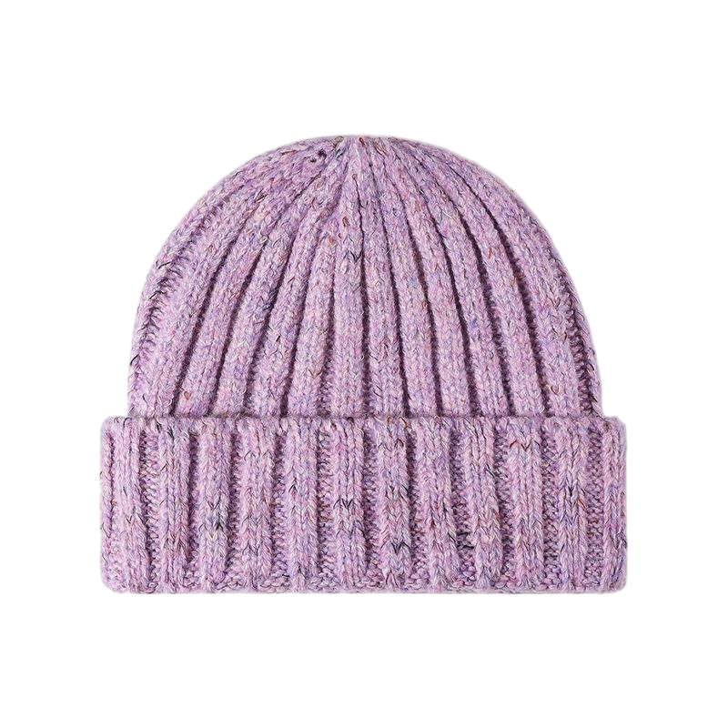 Custom Logo Speckled Knit Beanie | Bulk Winter Headwear