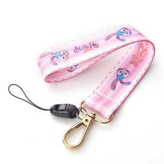 Wholesale Custom Pink Lace Print Lanyard with Gold Hook