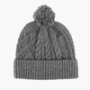 Custom Cozy Pink Cable Knit Beanie Fuzzy Pom Pom Winter Hat for Women
