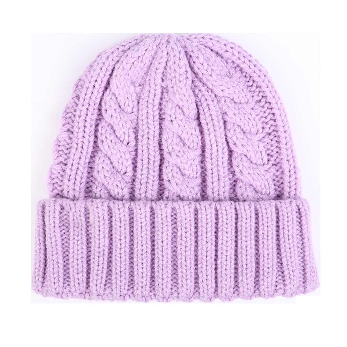 Warm Cable Knit Beanie Hat for Winter – Soft Acrylic Slouchy Skull Cap