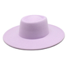 Custom Women Boater Hat - Wholesale Flat Top Wool Felt Hat