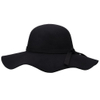 Wholesale Customizable Wool Floppy Hat with Wave Brim & Ribbon Bow for Women