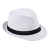 Wholesale Custom Straw Fedora Hat - Men Outdoor Beach Sun Hat