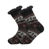Wholesale Unisex Cozy Thick Thermal Socks | Fair Isle Knit with Sherpa Cuff for Cold Weather