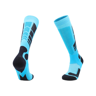 Custom Logo Men Breathable Thermal Knee-High Socks for Football & Ski