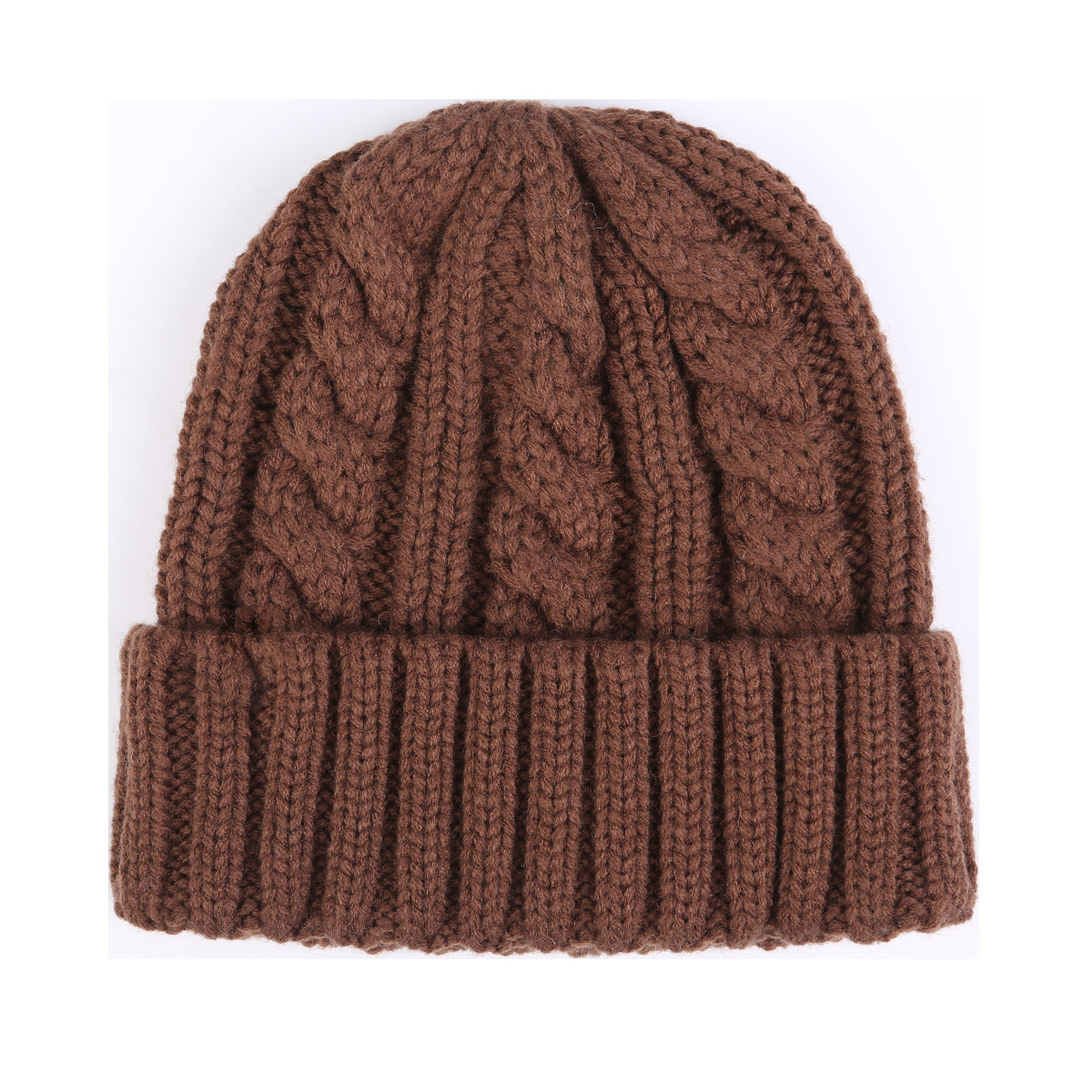 Warm Cable Knit Beanie Hat for Winter – Soft Acrylic Slouchy Skull Cap