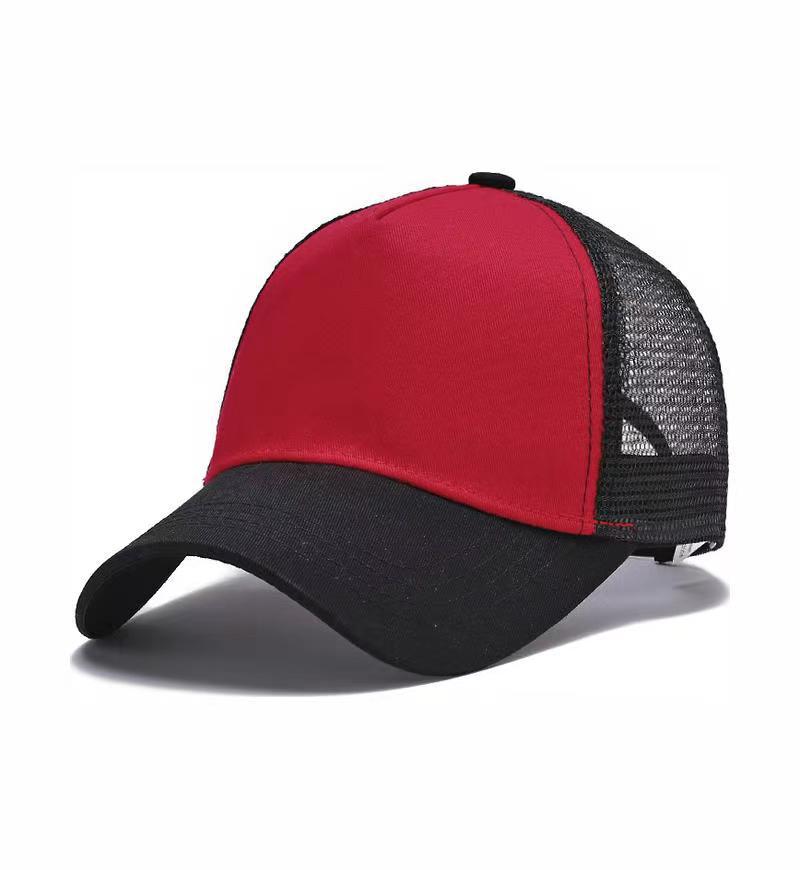 Classic Men Breathable Adjustable Snapback Trucker Hat with Color Block Design