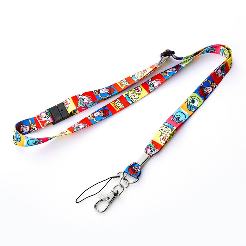 Kawaii Cartoon Lanyard, Cute Bear & Bunny Print Neck Strap for ID Badge, Phone & Keys