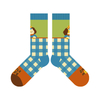 Playful Kitten Print Cotton Socks | Colorful Novelty Crew Socks for Women & Girls