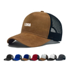 Custom Logo Suede Mesh Mesh Trucker Hat – Adjustable Baseball Cap