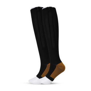 Wholesale Premium Zipper Compression Socks – Knee High Support Socks for Running & Medical Use