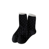 Women's Cute Polka Dot Crew Socks - Soft Cotton Breathable Mid-Calf Socks
