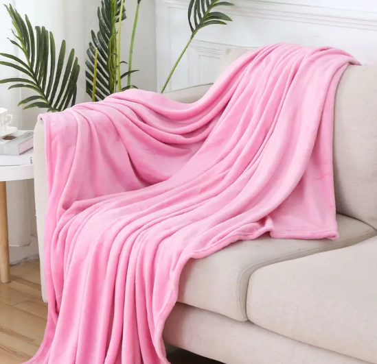 Wholesale soft Flannel Fleece Throw Blanket for Couch and Bed