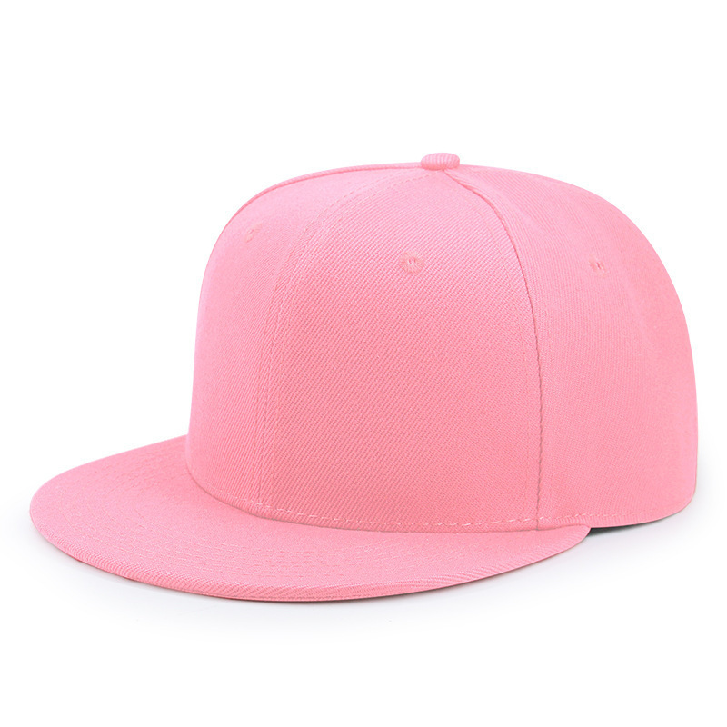 Wholesale Poolyester Plain Snapback Caps, Solid Color Blank Flat Bill Baseball Hats