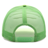 Custom Neon Green Trucker Hat with Transparent PVC Brim & Embroidered Logo – Wholesale