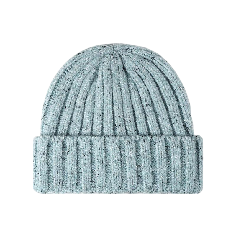 Custom Logo Speckled Knit Beanie | Bulk Winter Headwear