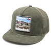 Olive Green Mesh Back Trucker Hat Custom Patch Logo Cap