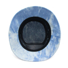 Women's Men's Blue Tie-Dye Denim Bucket Hat Summer Sun Hat